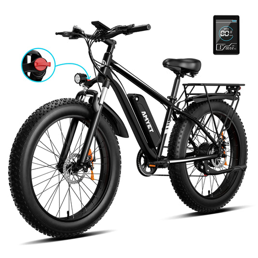 AMYET Electric Mountain Bike 1500W 48V Fat Tire All Terrain