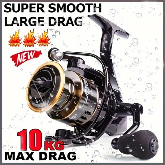 Professional Metal Spool Spinning Reel 5.2 Gear Freshwater Saltwater Fishing