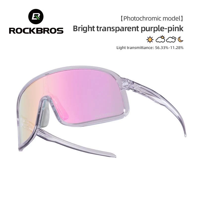 ROCKBROS Cycling Sunglasses UV400 Photochromic Polarized Unisex Sports Eyewear