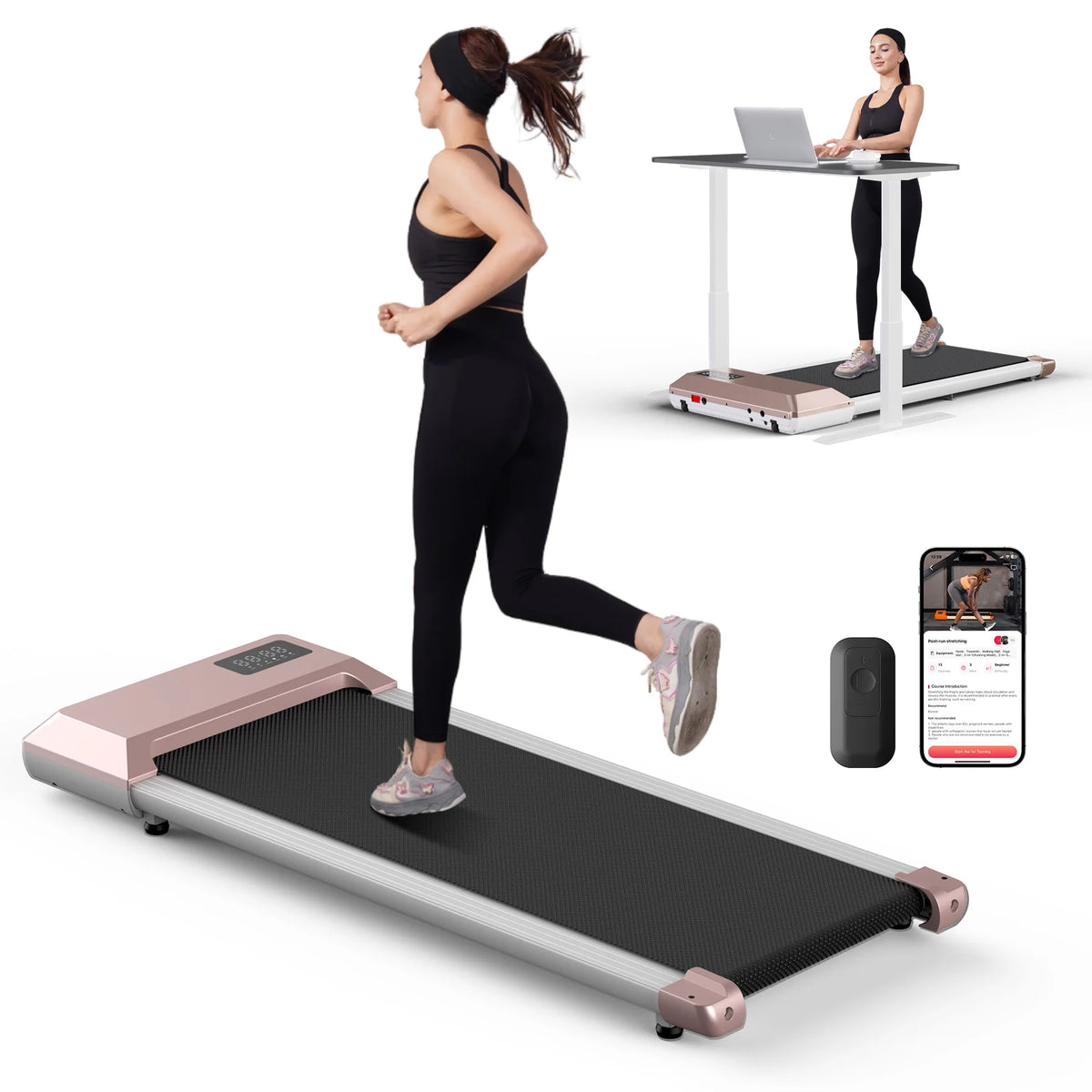 Superun 2in1 Home Treadmill, 2.5HP, 300lb Capacity