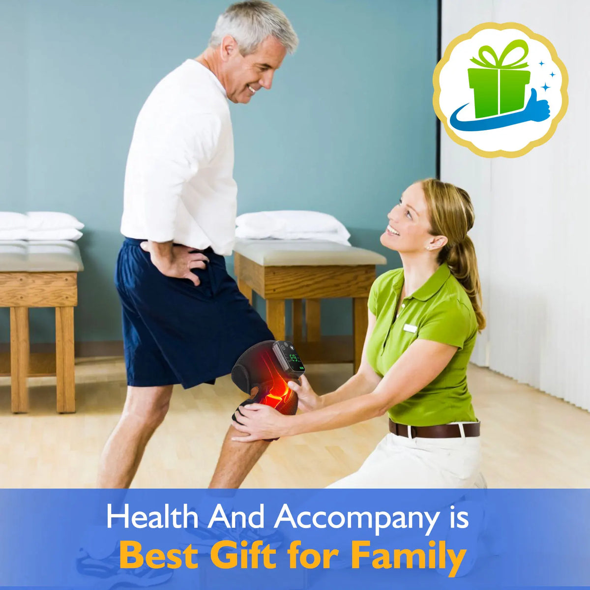 Hailicare Rechargeable Knee Massager With Heating And Vibration