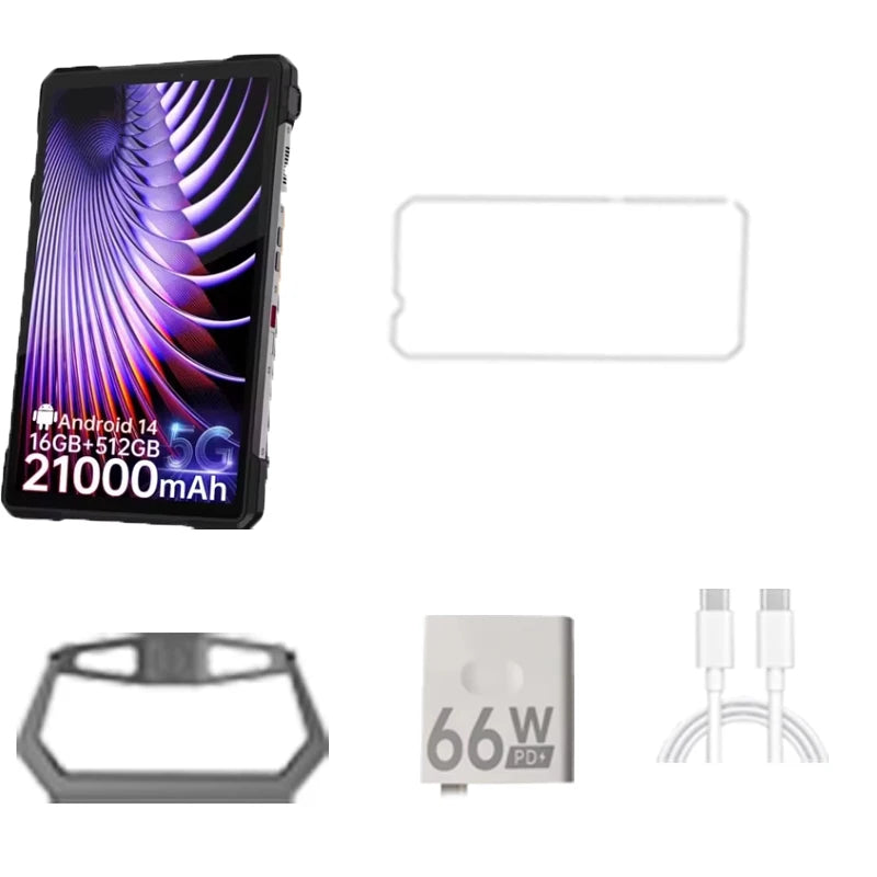 8849 Tank Pad Rugged Tablet With Projector 100 Lumens Android 5G
