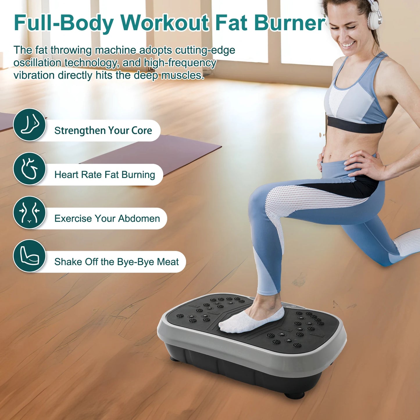 Fat Slinger Vibration Plate Portable Whole Body Home Fitness Machine