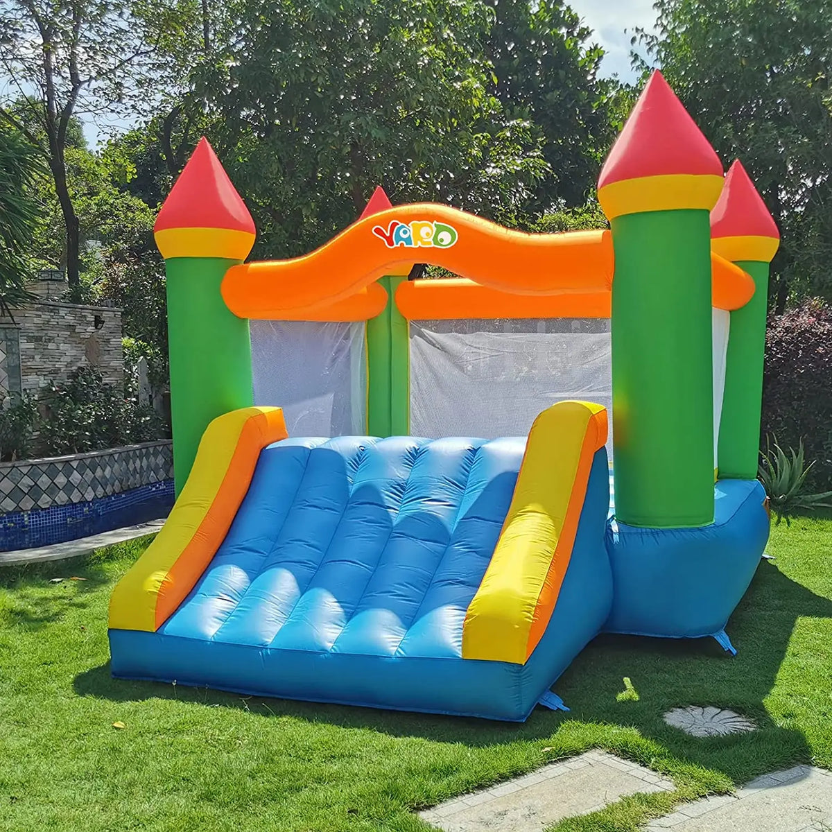 Yard Inflatable Bounce House With Slide for Outdoor and Indoor