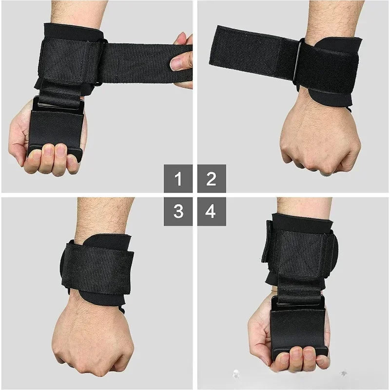MIHJUSFDH Non Slip Weight Lifting Hooks Half Pair Training