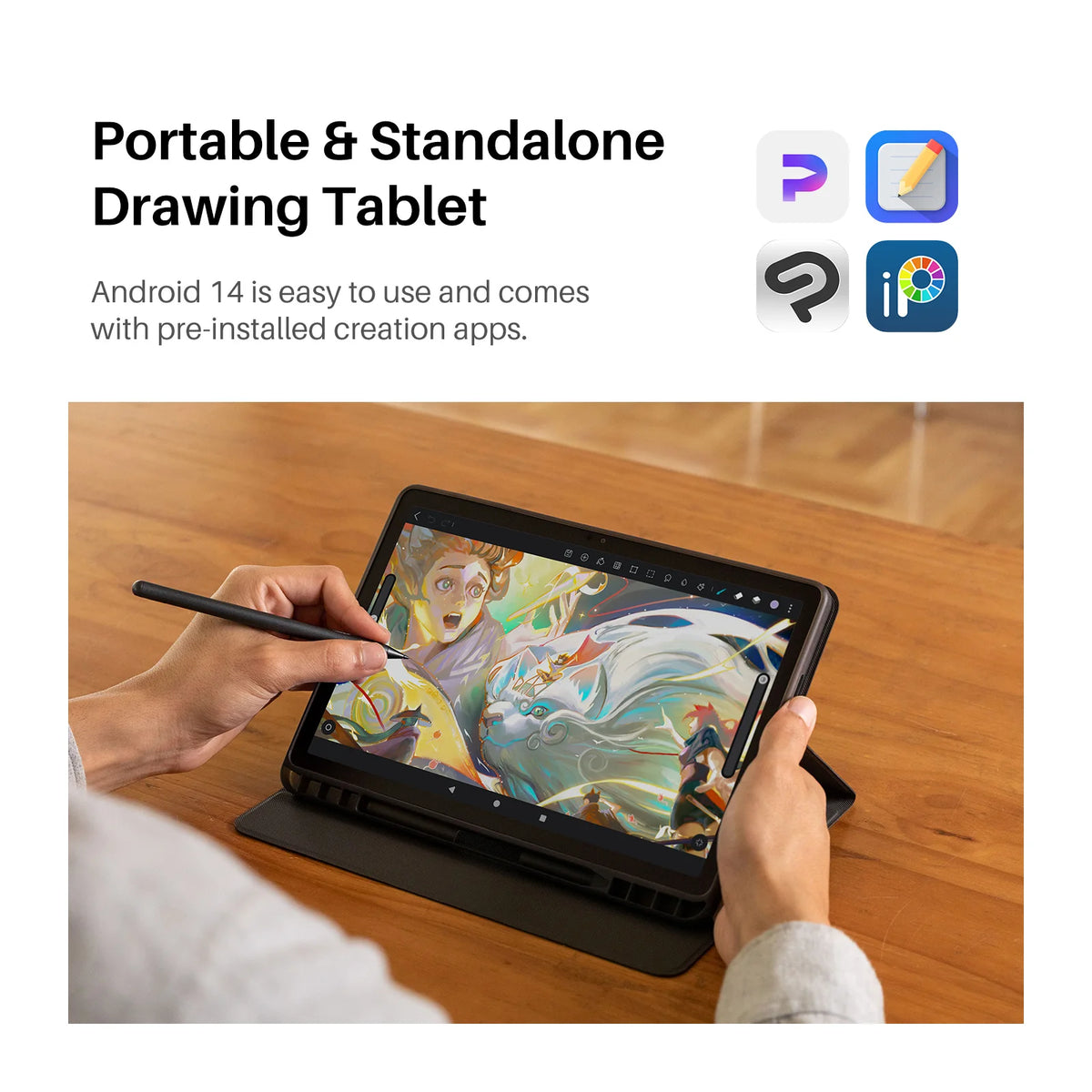 Huion Kamvas Slate Drawing Pad Tablet Android Graphic