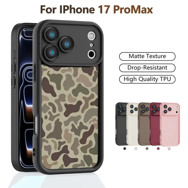 Shockproof Camouflaged TPU Case For iPhone 11 To 17 Pro