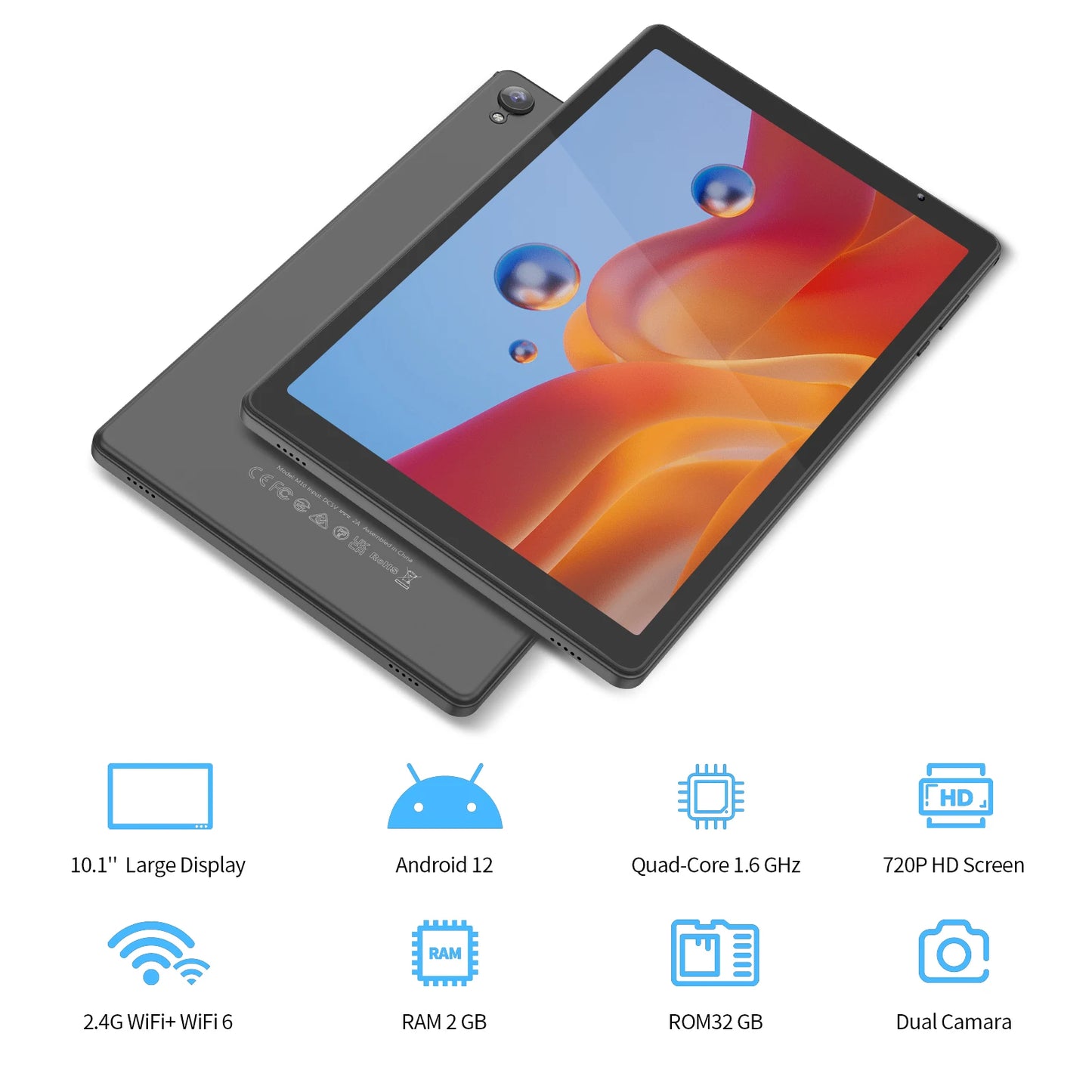 PRITOM Android 14 TabletPC 2GB RAM Quad Core WiFi 6