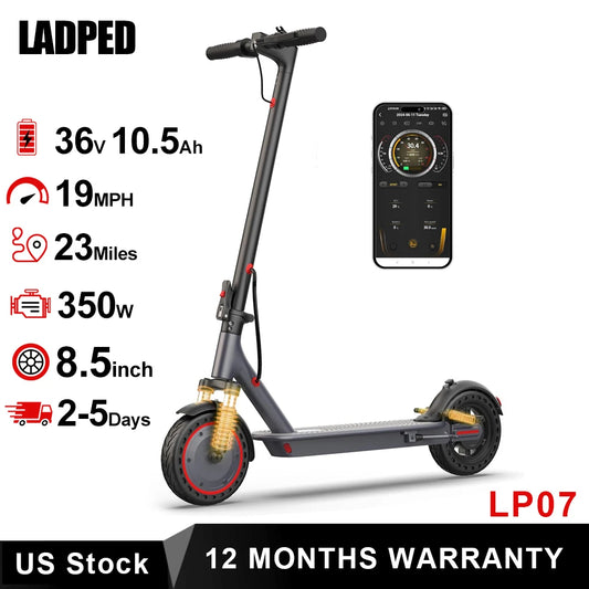 Ladped LP07 Electric Scooter 350W Dual Suspension 23 Mile Range