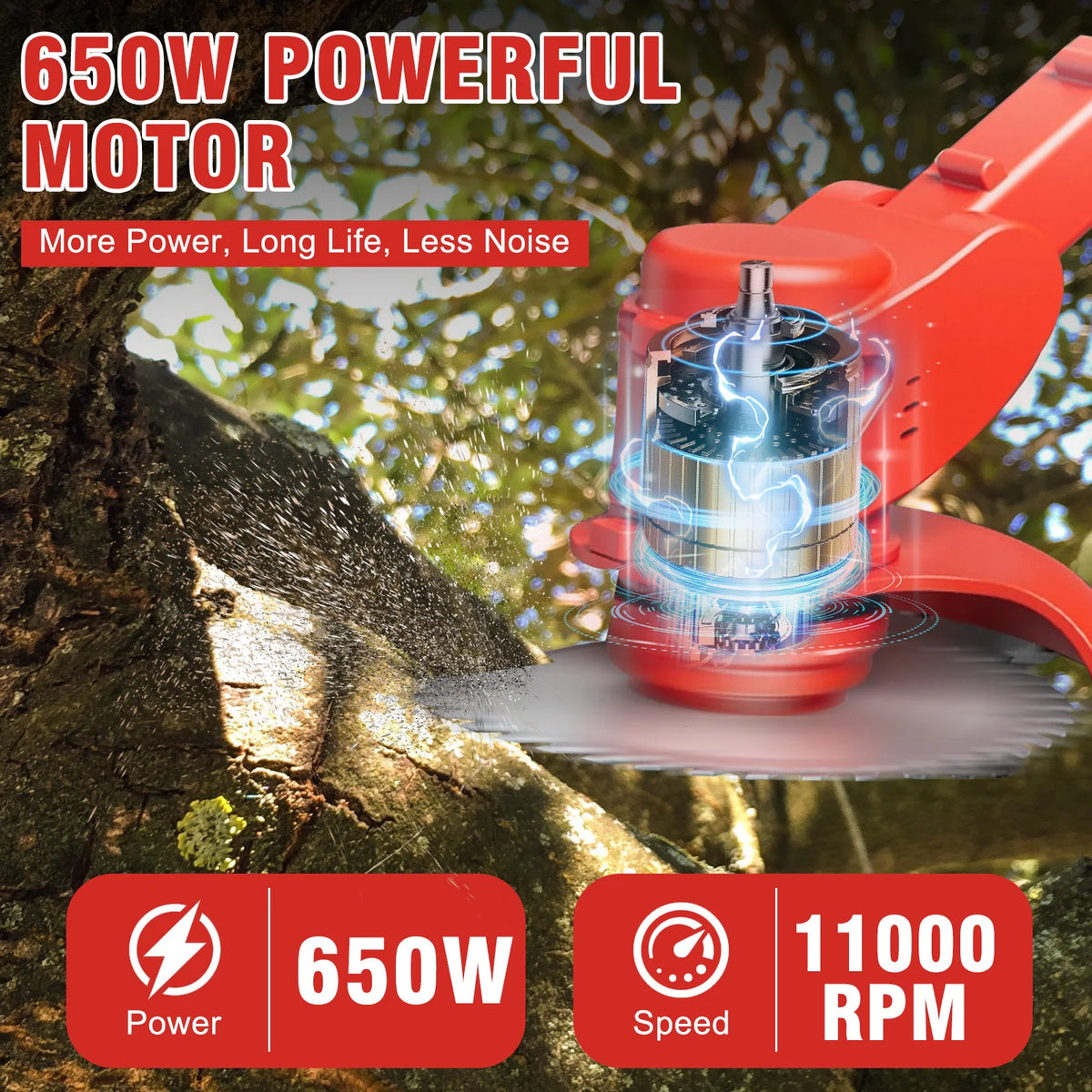 21V Cordless Weed Wacker 3 In 1 Trimmer With Wheels