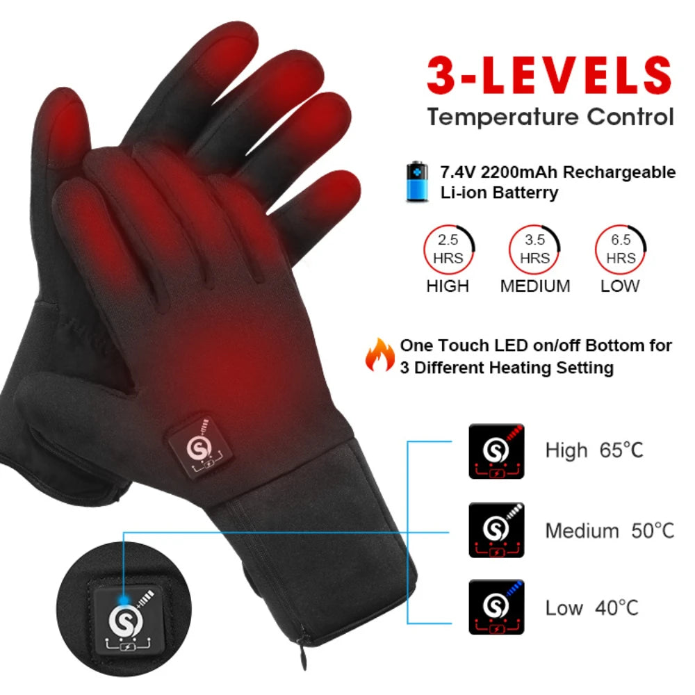 Savior Heat Winter Heated Gloves For Skiing And Outdoors