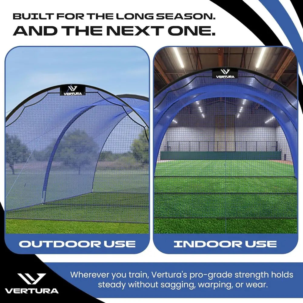Portable Baseball Batting Cage With Easy Setup 3 Ply Net