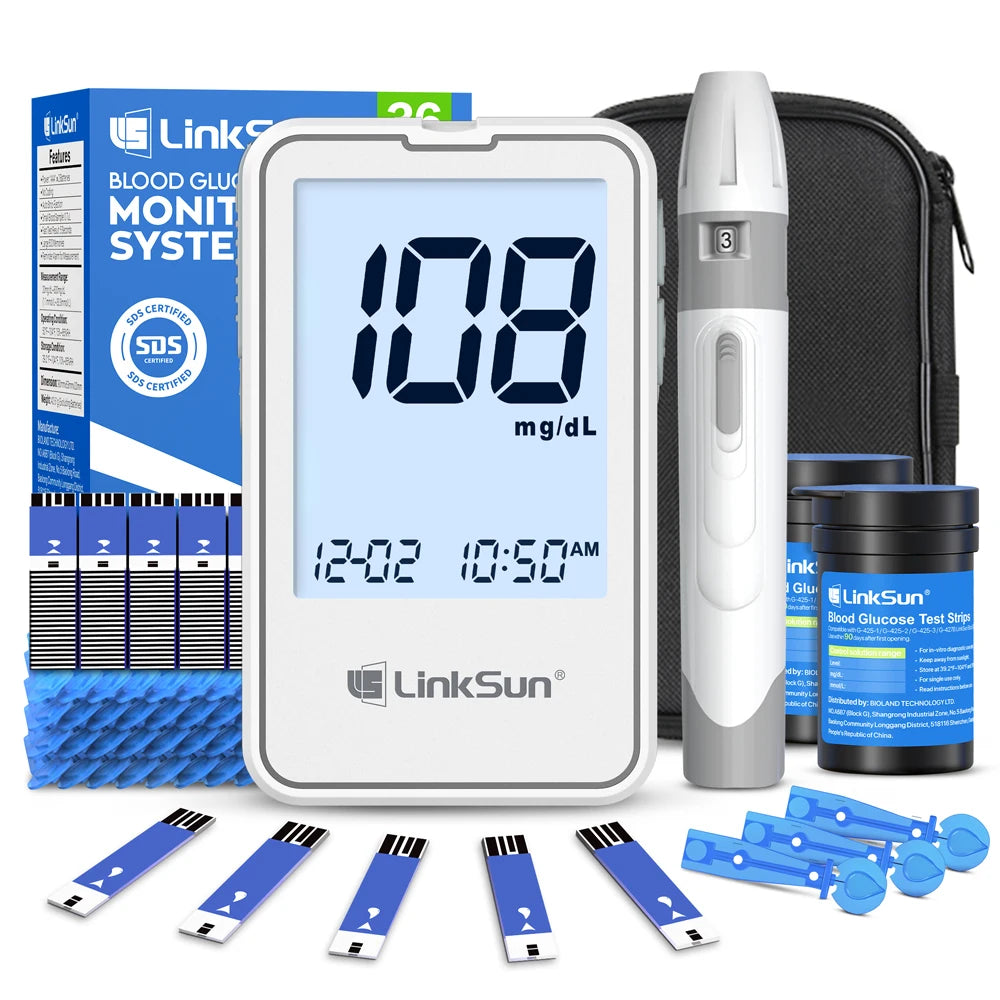 Linksun Blood Glucose Monitor G425 50 Strips Lancing Device