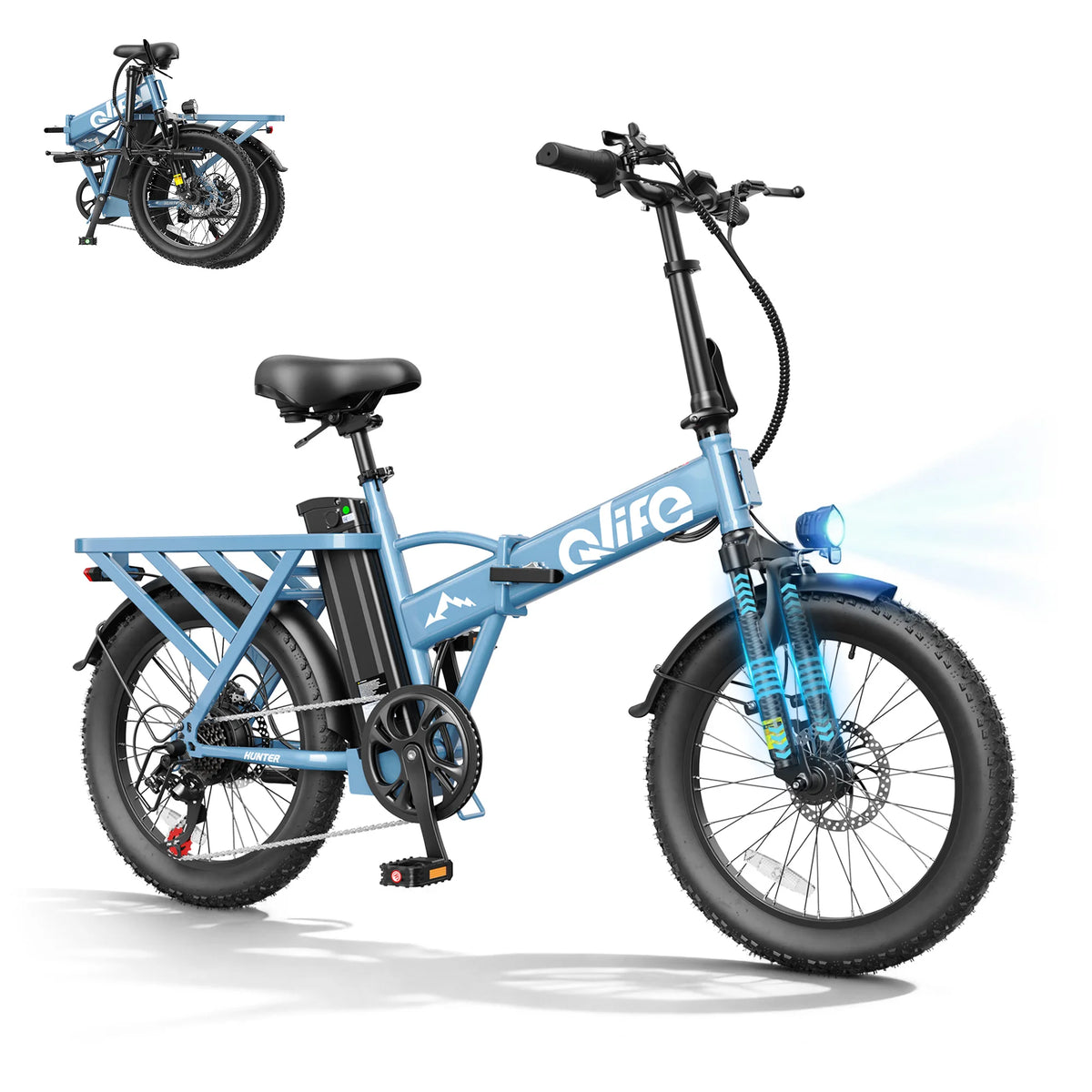 Qlife Hunter 1200W Fat Tire Foldable Electric Bike
