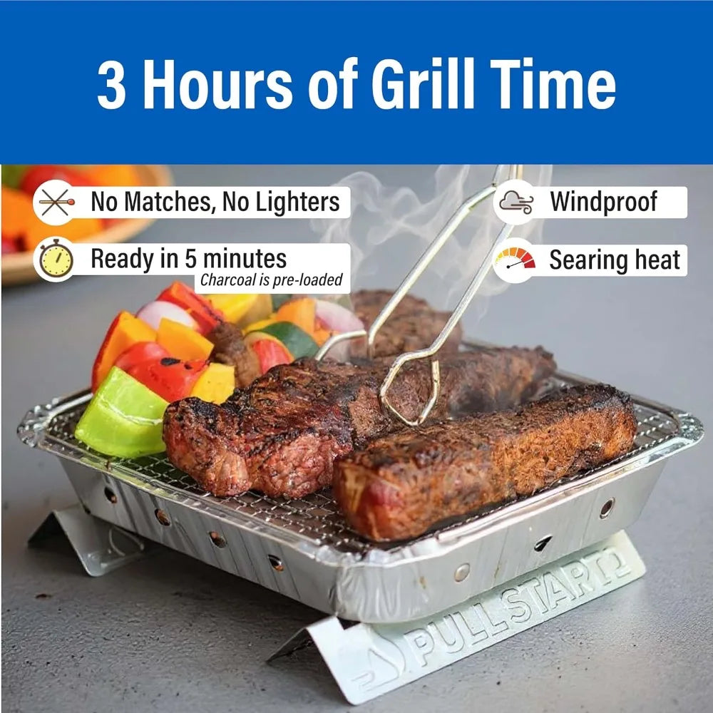 XIUWO Pull Start Portable Charcoal Grill Ready In 5 Minutes