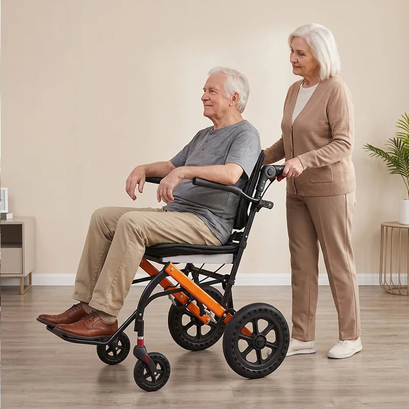 CvitalelPersd Premium Lightweight Transport Wheelchair for Seniors