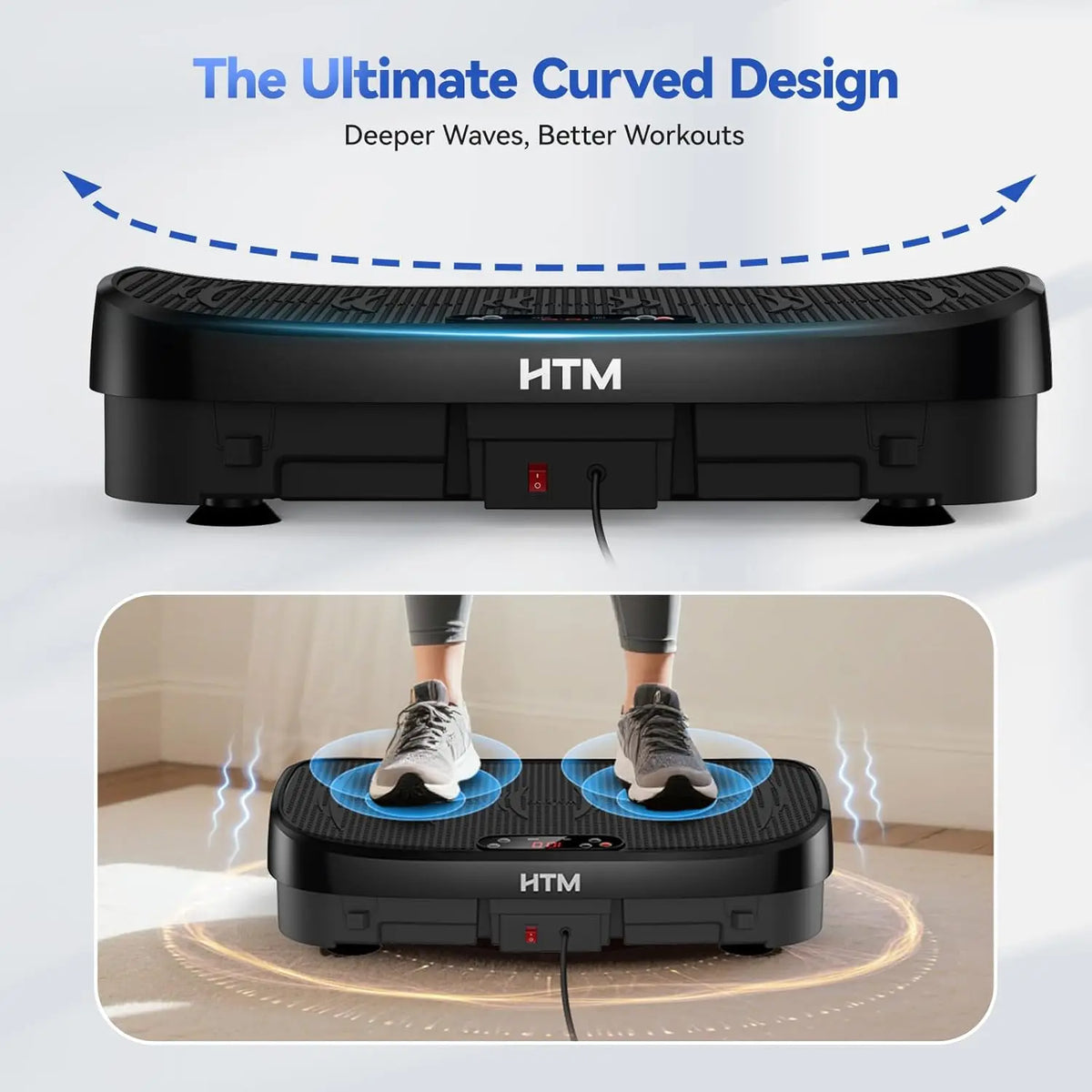 HTM Vibration Plate Exerciser For Whole Body Fat Burn Home Gym