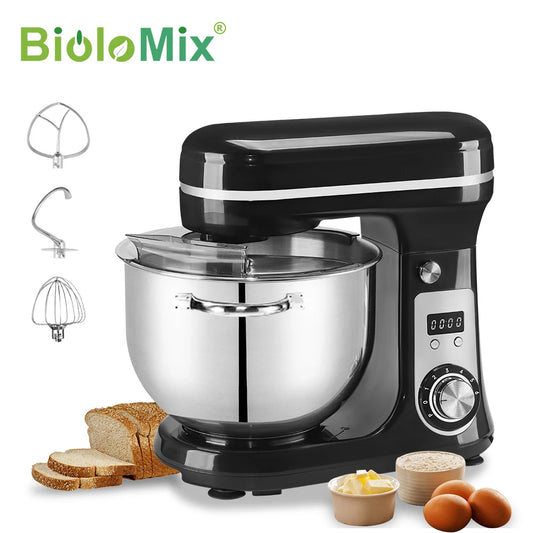 Biolomix 6 Speed Kitchen Stand Mixer Quiet Motor Electric Kneader