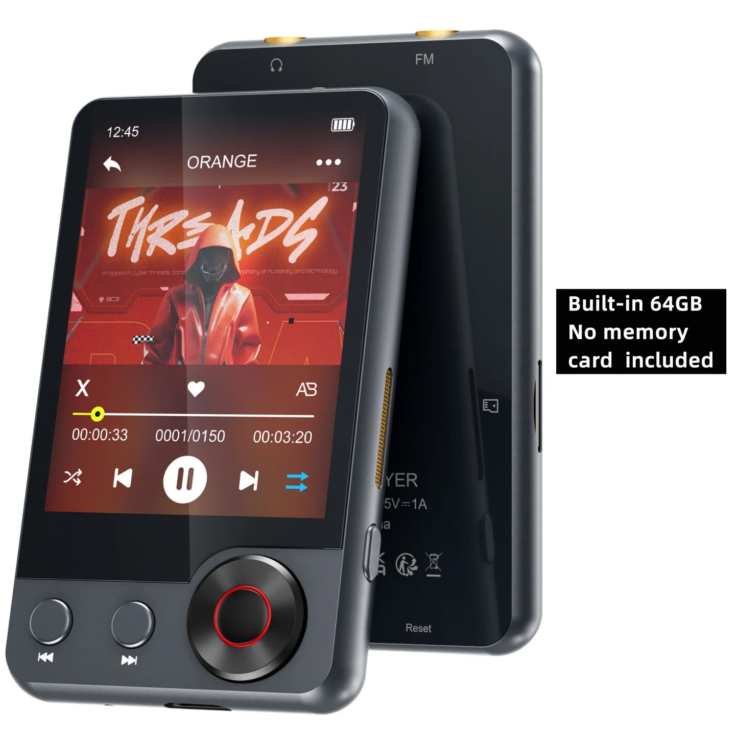 Mechen Bluetooth 5.3 MP3 Player Portable Touchscreen Speakers For Car