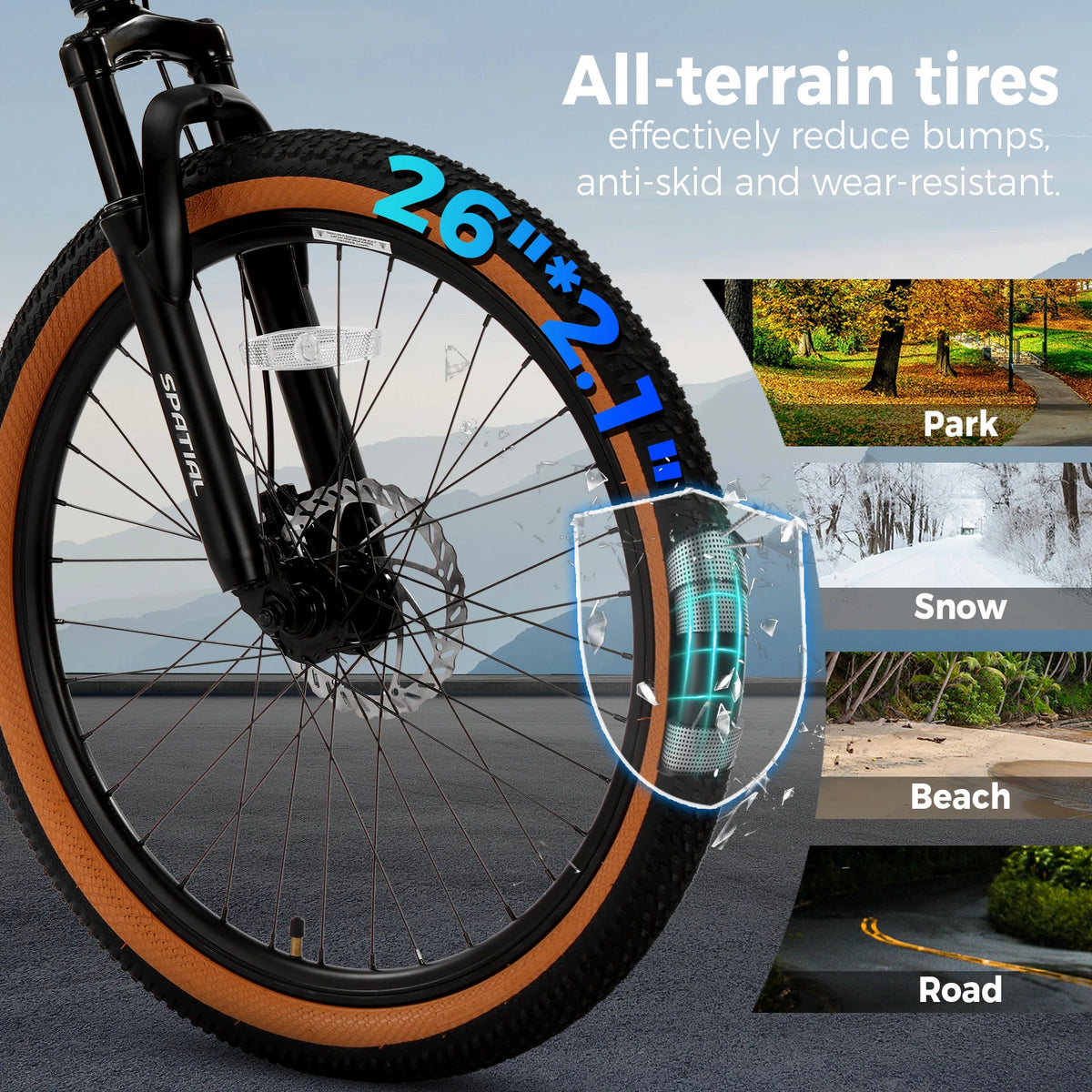 Spatial MT26FS Hardtail Mountain Bike 21 Speed Aluminum Frame