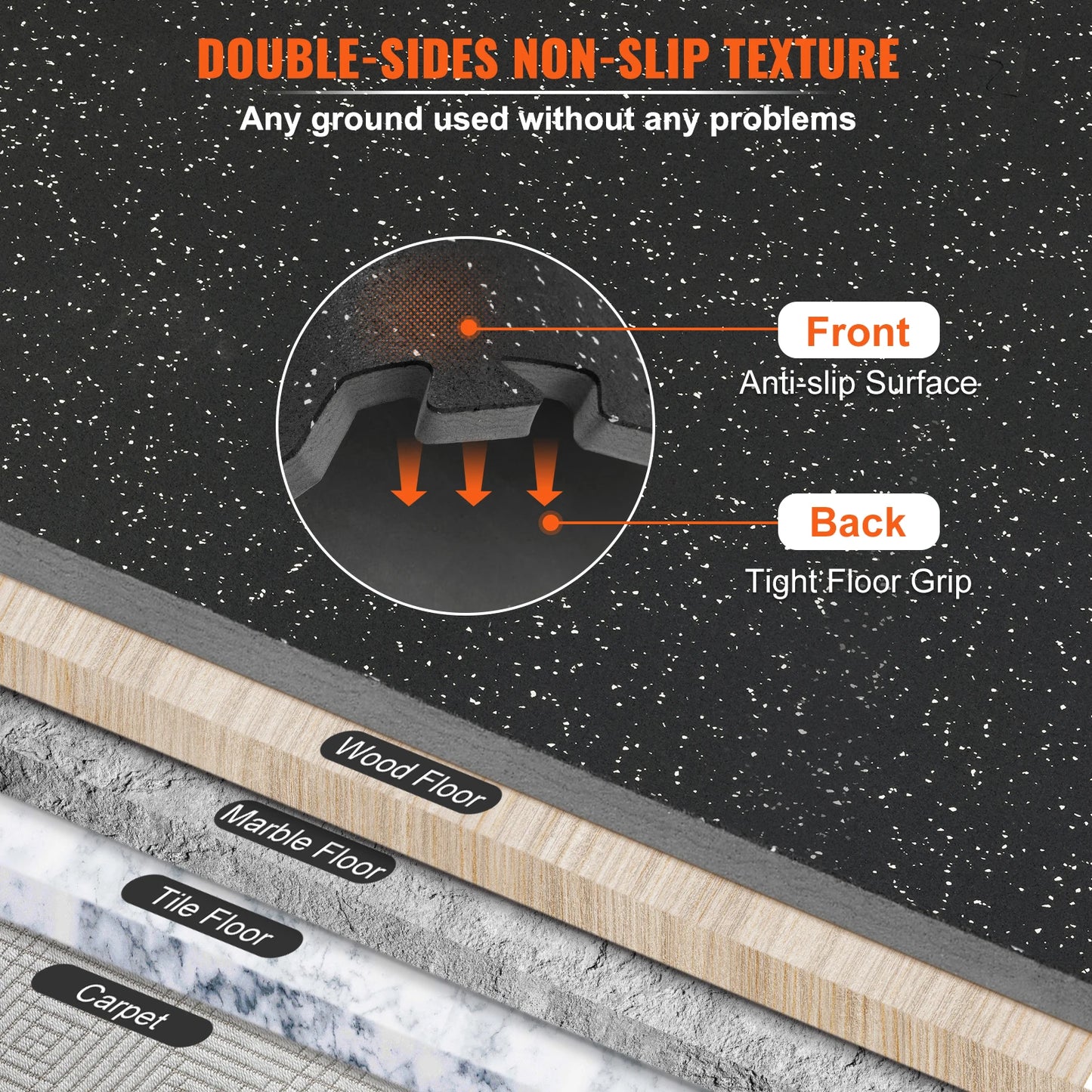 SucceBuy EVA Foam Rubber Top Interlocking Exercise Floor Mats
