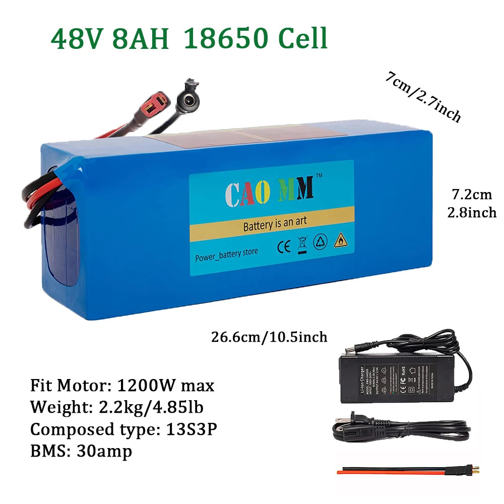 CAO MM 36V Ebike Battery 10 20Ah Powering 200 1200W