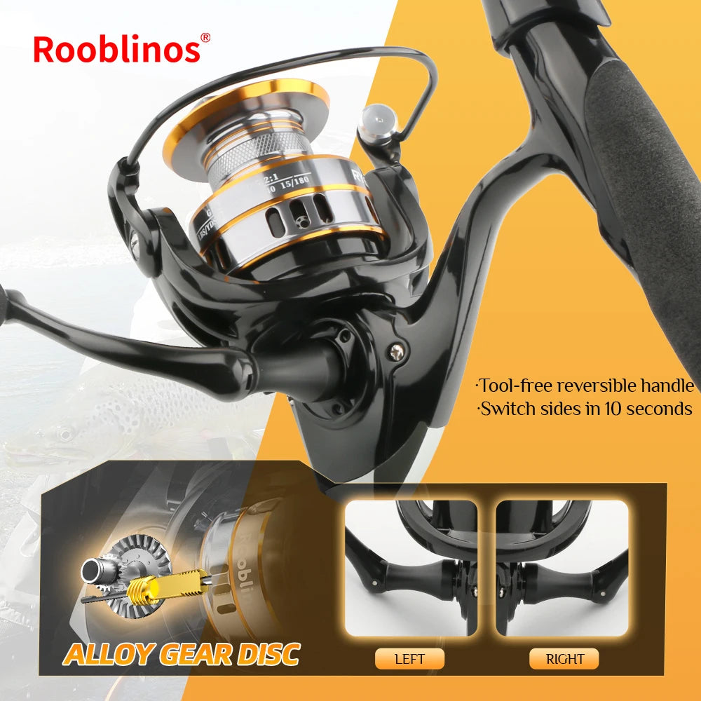 Rooblinos Ry Lure Spinning Fishing Reel 5.2 To 1 Gear