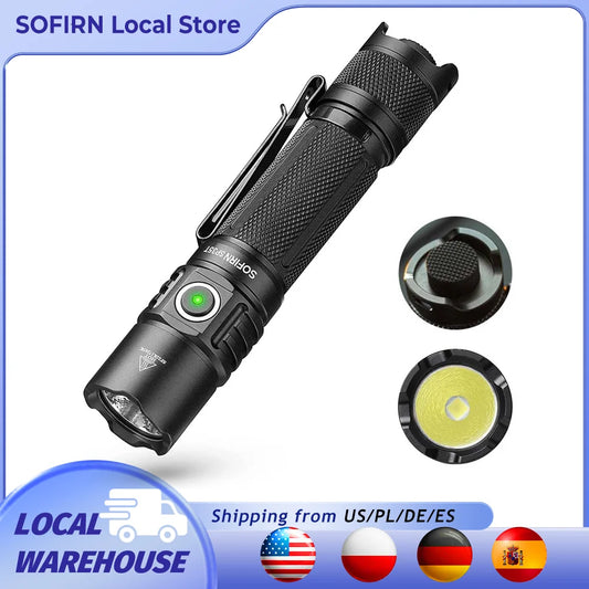 Sofirn SP35T 3800lm Tactical Flashlight USB C Rechargeable