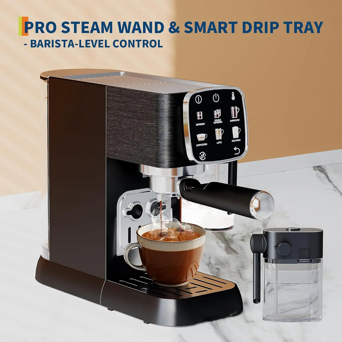 Acekool Fully Automatic Espresso Machine 20 Bar With Touchscreen Frother