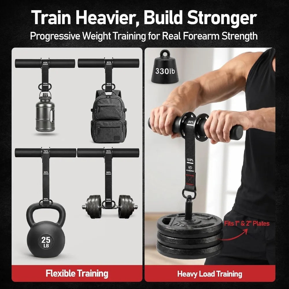 Wrist Roller And Grip Trainer Set For Forearm Strength