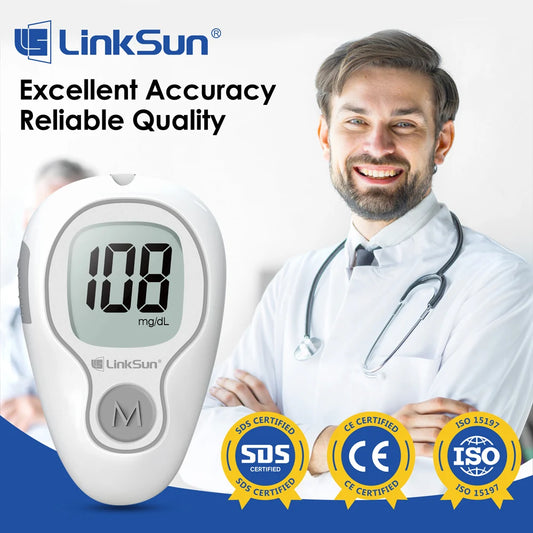 Linksun Blood Glucose Meter G-425-3 Glucometer Complete Kit