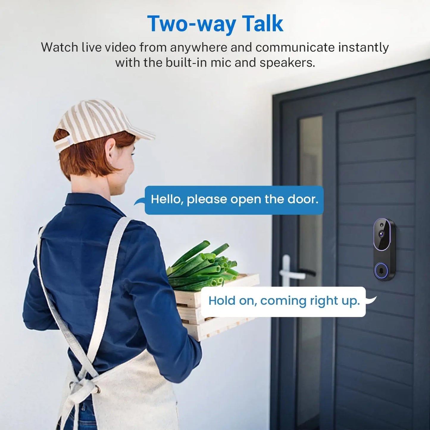 Smart Wireless Video Doorbell Camera With AI Human Detection