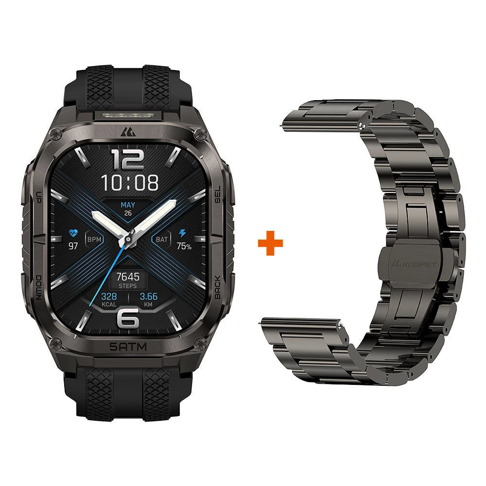 Kospe Tank M4C GPS Smartwatch For Men 5ATM Waterproof