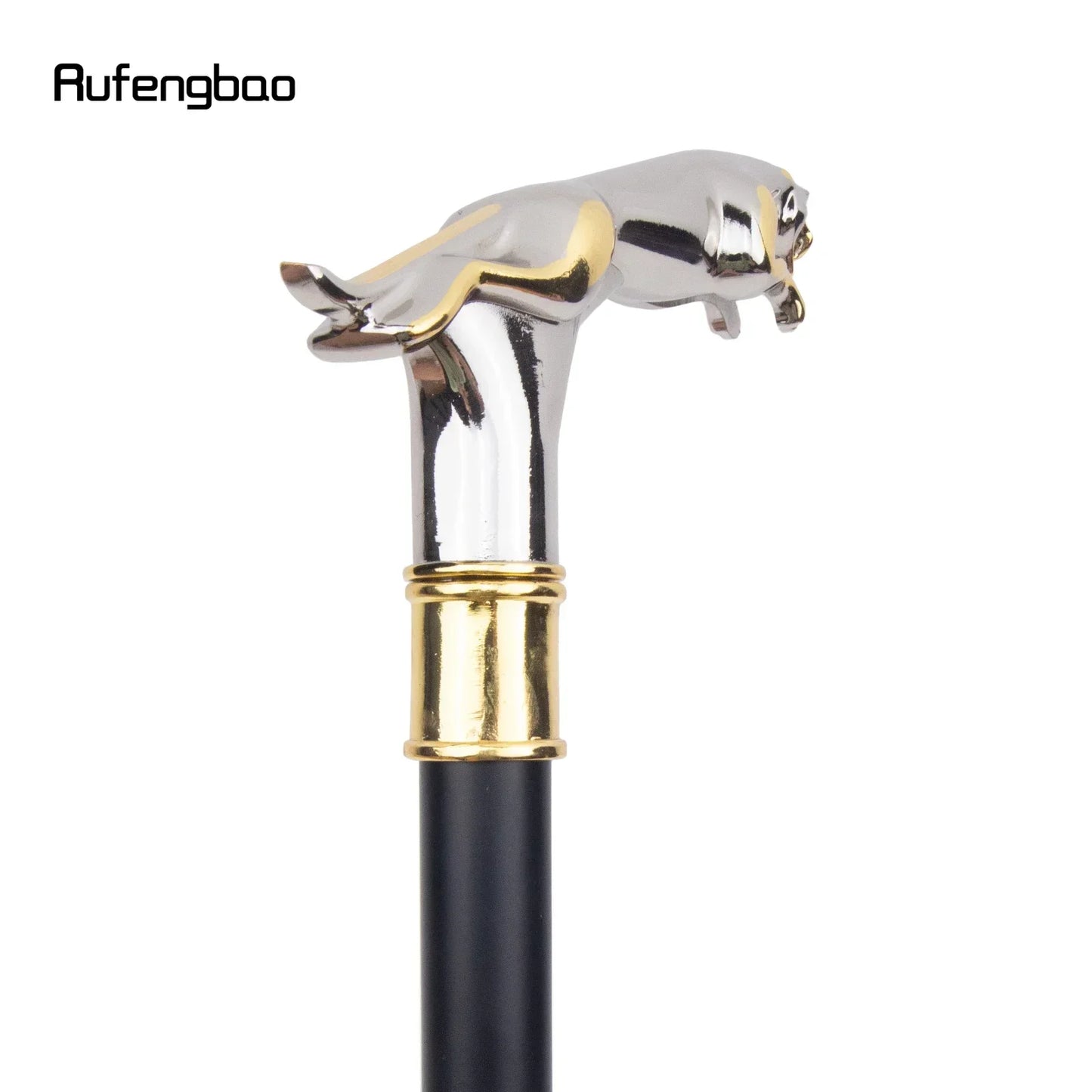 Rufengbao Walking Stick White Golden Leopard Cane