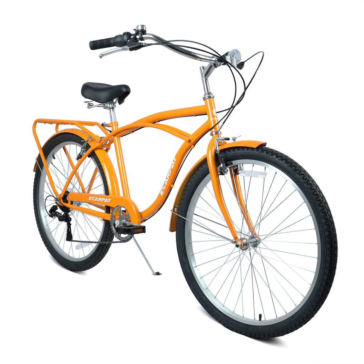 Ecarpat Cruiser Bike for Men and Women, 7-Speed Dual V-Brakes