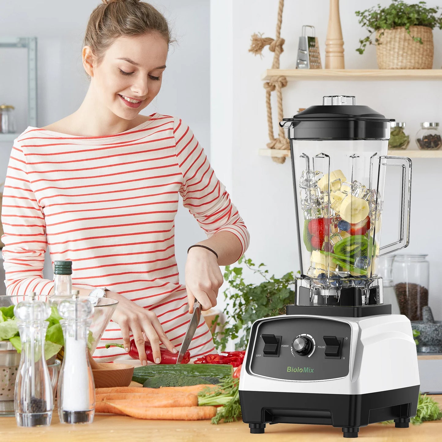 Biolomix 2200W Heavy Duty Grade Blender Mixer Juicer Processor
