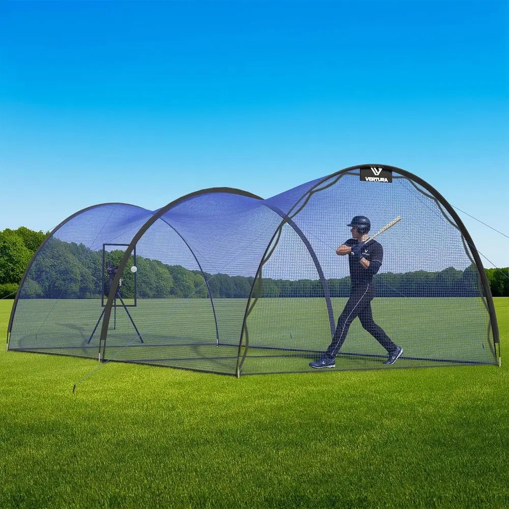 Portable Baseball Batting Cage With Easy Setup 3 Ply Net
