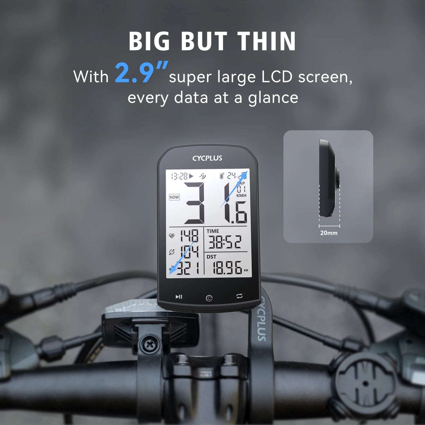 CYCPLUS M1 Cycling GPS Wireless Bike Computer With BLE 5.0