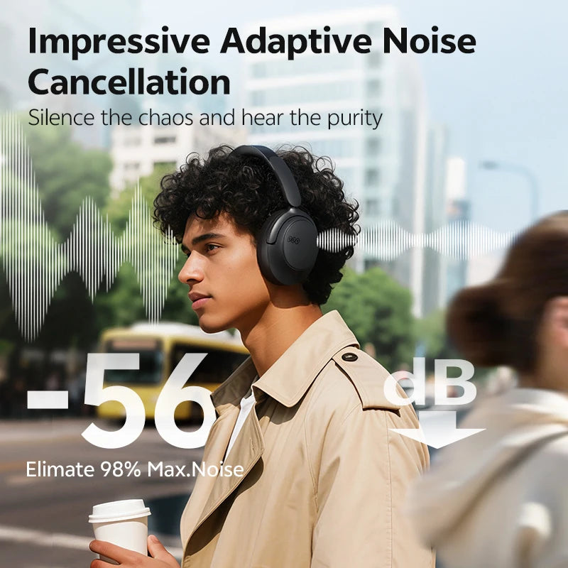 QCY H3S Over Ear ANC Bluetooth Headphones LDAC Spatial Sound