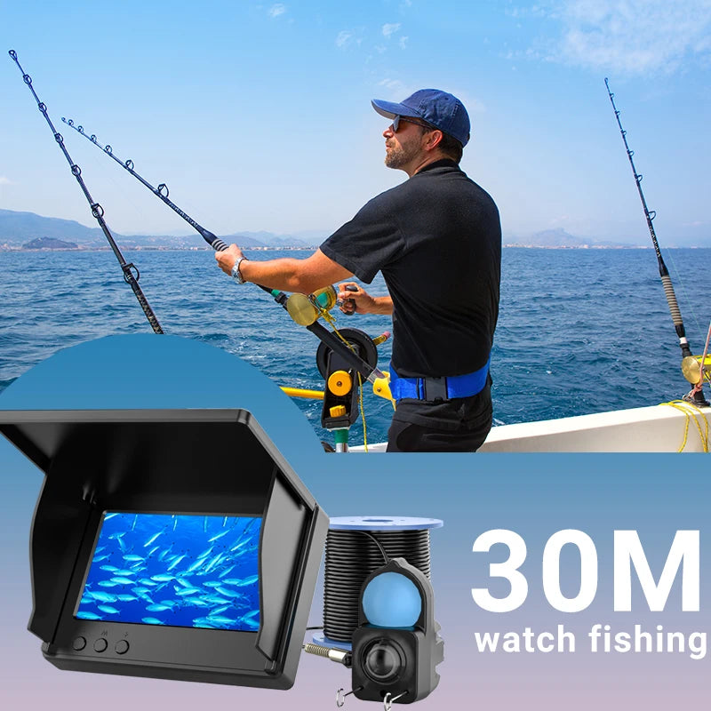 IP68 Underwater Fishing Camera With Monitor Portable Night Vision Depth