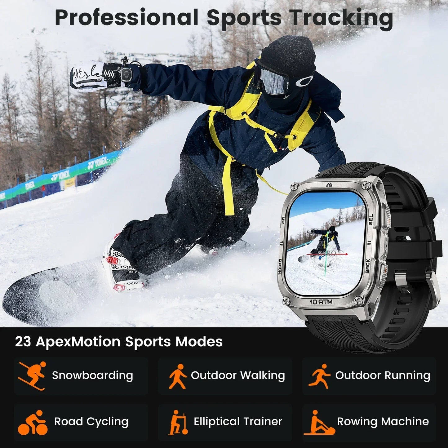 KOSPET Tank M4 Smart Watch GPS Offline Maps Health Monitor