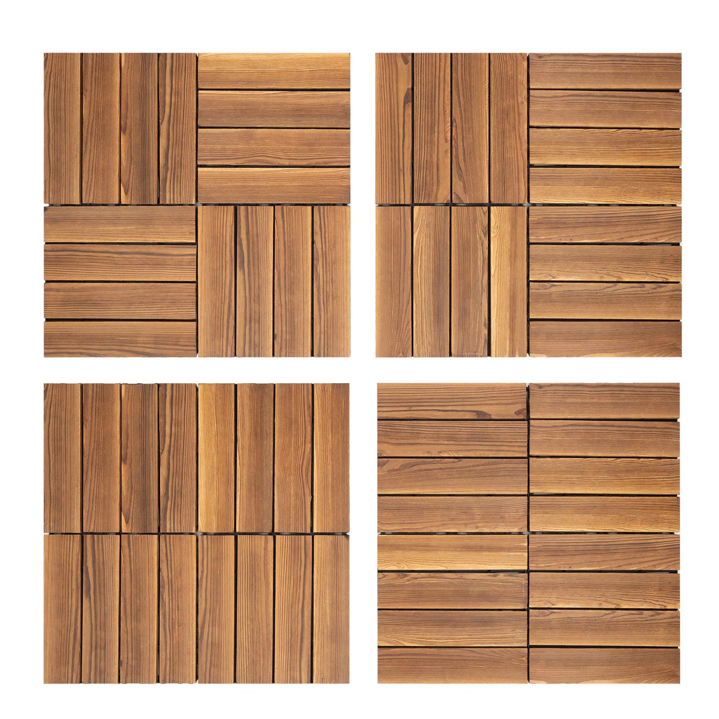Wood Plastic Composite Interlocking Deck Tiles for Outdoor Patios
