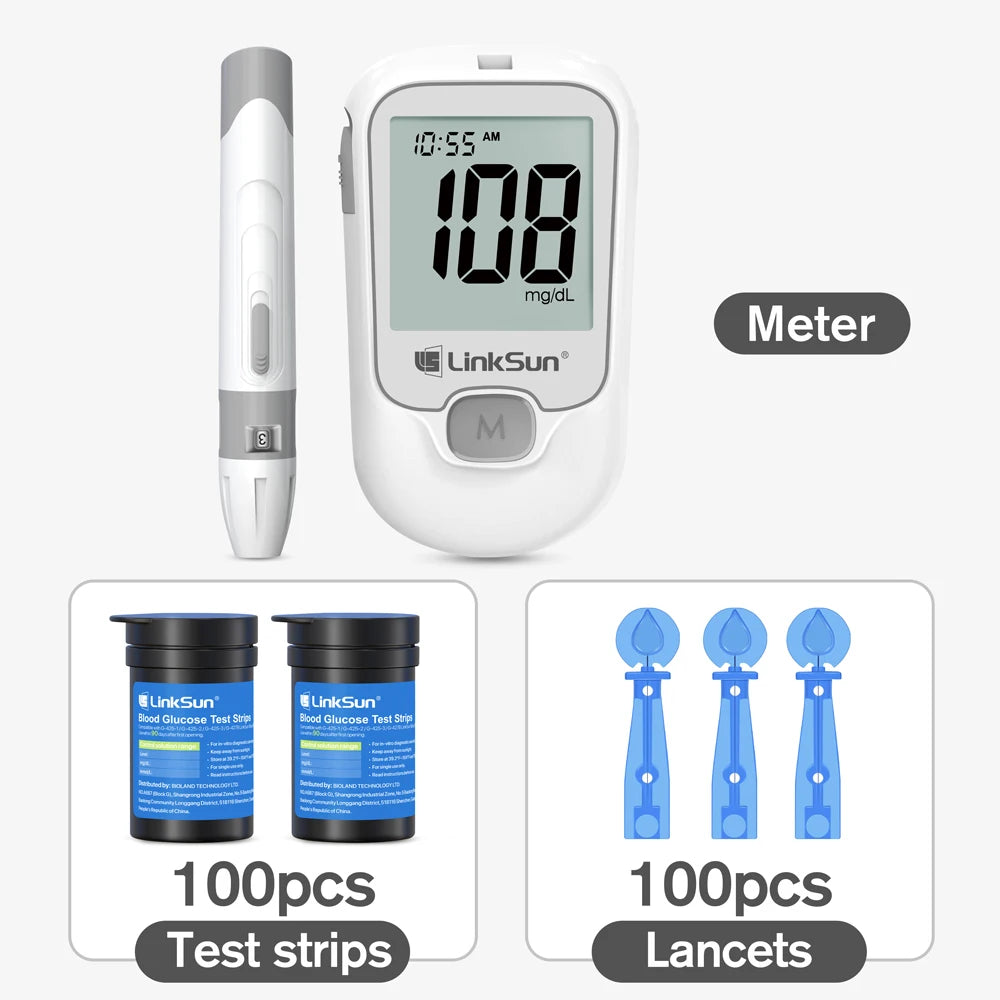Linksun Blood Glucose Monitor G425 50 Strips Lancing Device