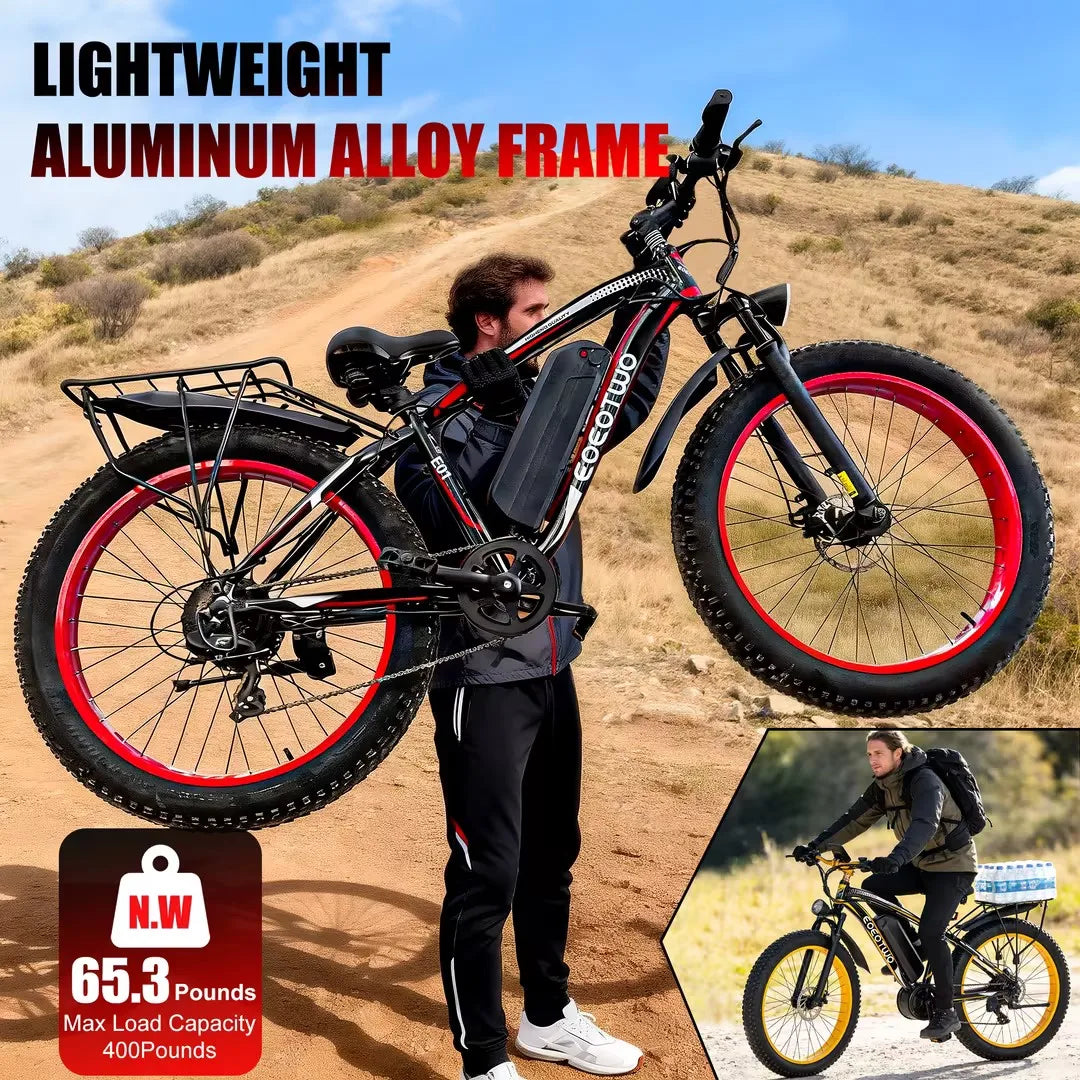 EOEOTWO 1500W Fat Tire Electric Bike All Terrain Ebike 34MPH