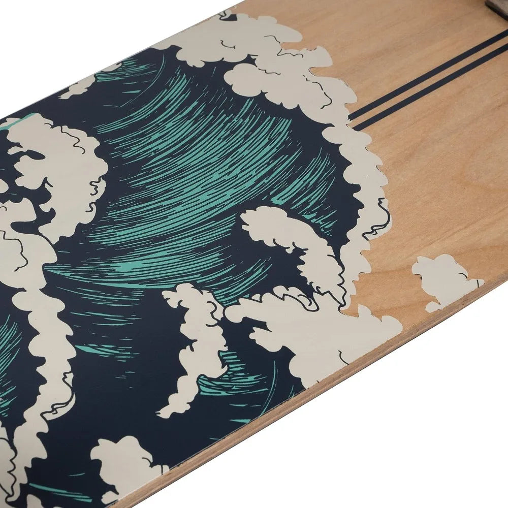 Beginner Complete Skateboard With 7 Ply Maple Deck Double Kick