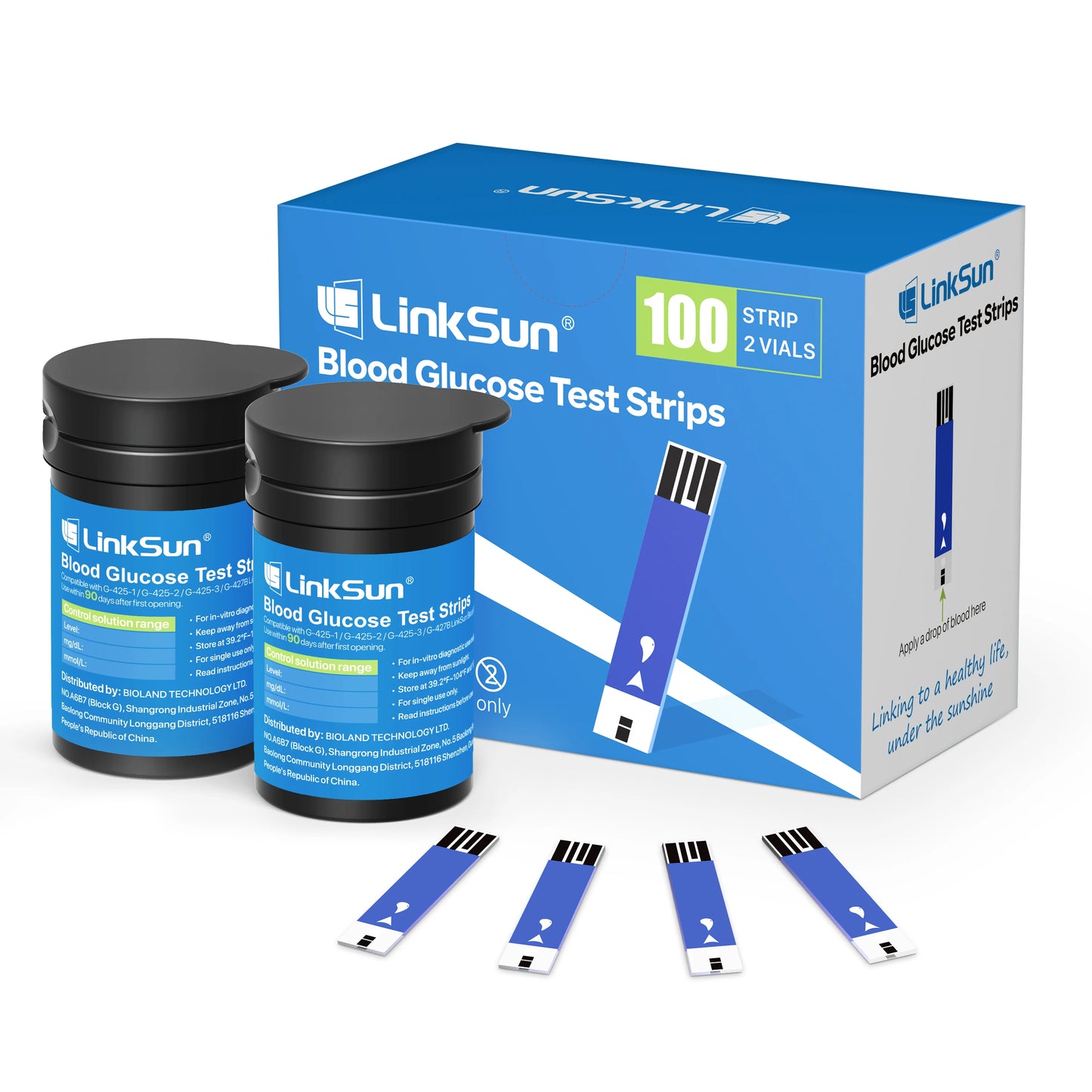 Linksun Blood Glucose Meter G-425-3 Glucometer Complete Kit