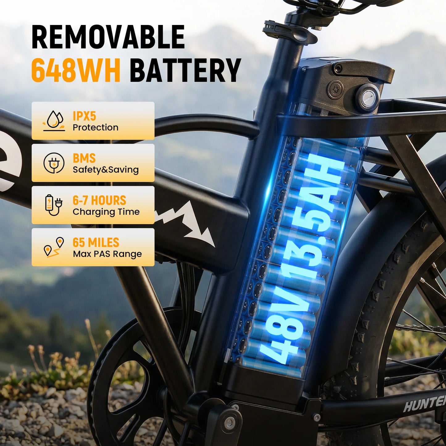 Qlife Hunter 1200W Fat Tire Foldable Electric Bike