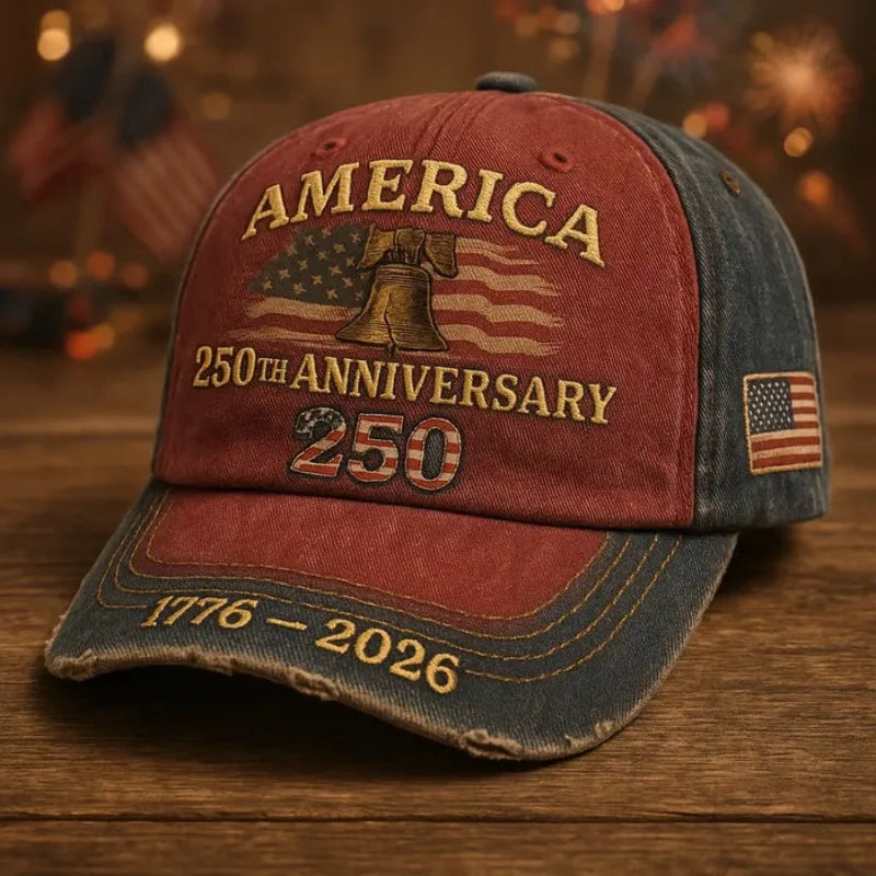 Patriotic USA Baseball Cap Embroidered Hat For History Enthusiasts