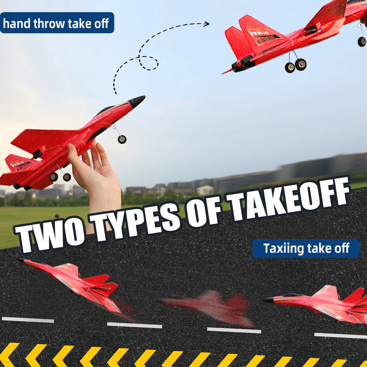 HW33 RC Fighter Jet Toy Fixed-Wing With 6-Axis Gyroscope