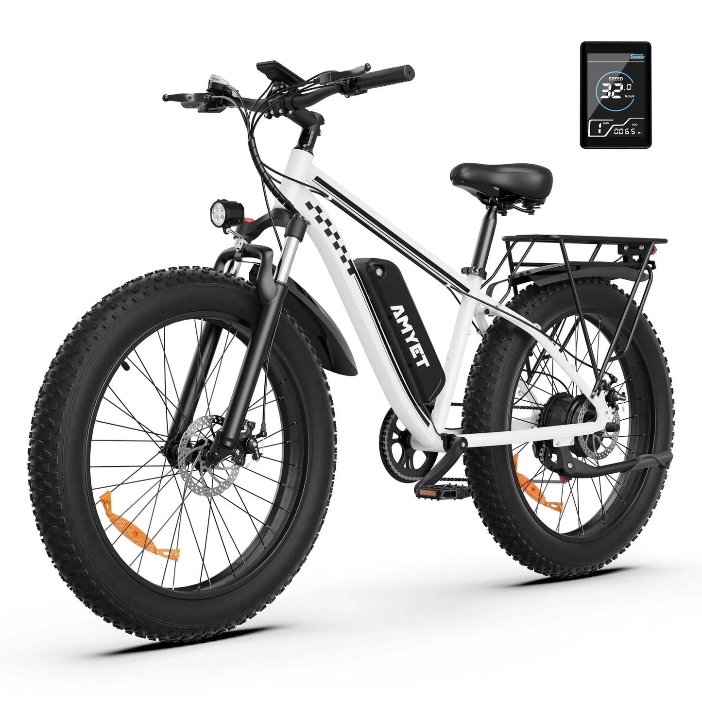 AMYET Electric Mountain Bike 1500W 48V Fat Tire All Terrain